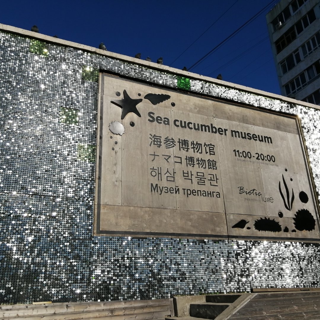 在俄罗斯海参崴的海参博物馆参观