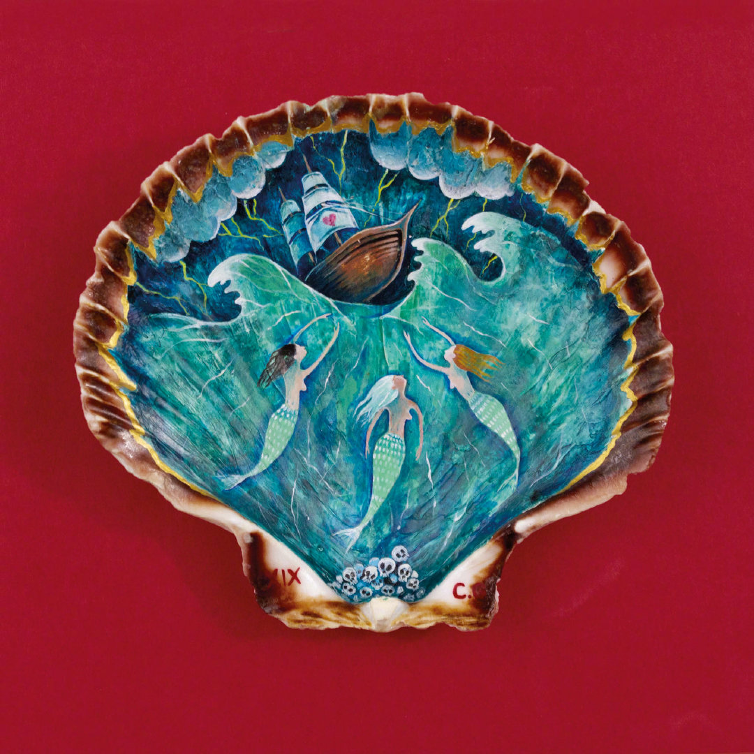 瑞士艺术家 cécile giovannini 在贝壳上进行小彩绘