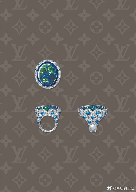 分享lv路易威登珠宝设计图稿@微博美学
