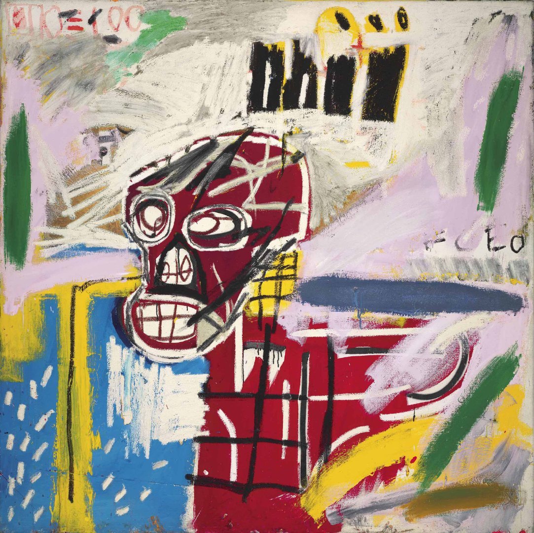 basquiat的作品融合了嘻哈朋克和街头文化元素