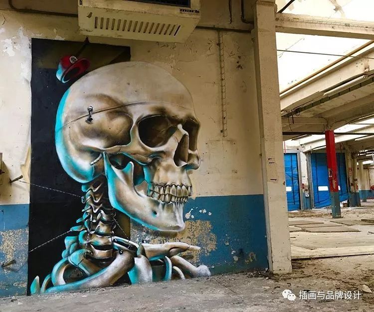 手绘丨2019年最酷炫的3d墙绘,太真实了吧!看的我直想躲着走