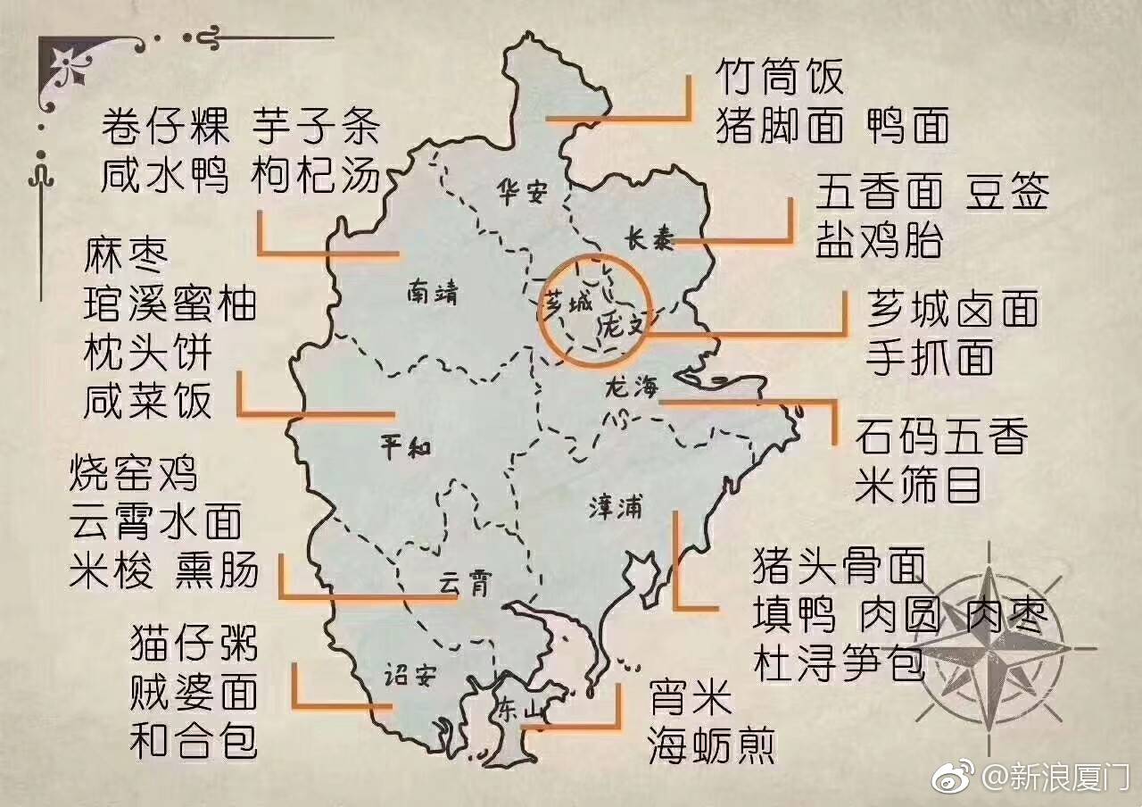 福建各地的美食地图来啦你最爱吃的是什么