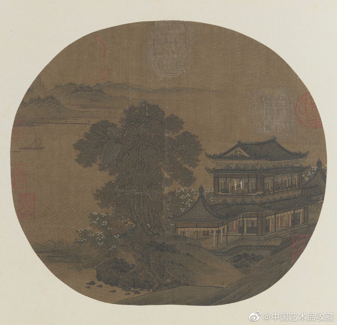 南宋佚名层楼春眺图
