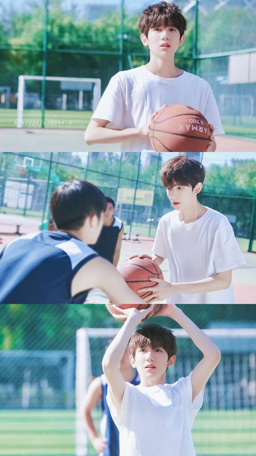 是神仙源,优秀又可爱~@tfboys-王源 67会打篮球和棒球的他,在球场上
