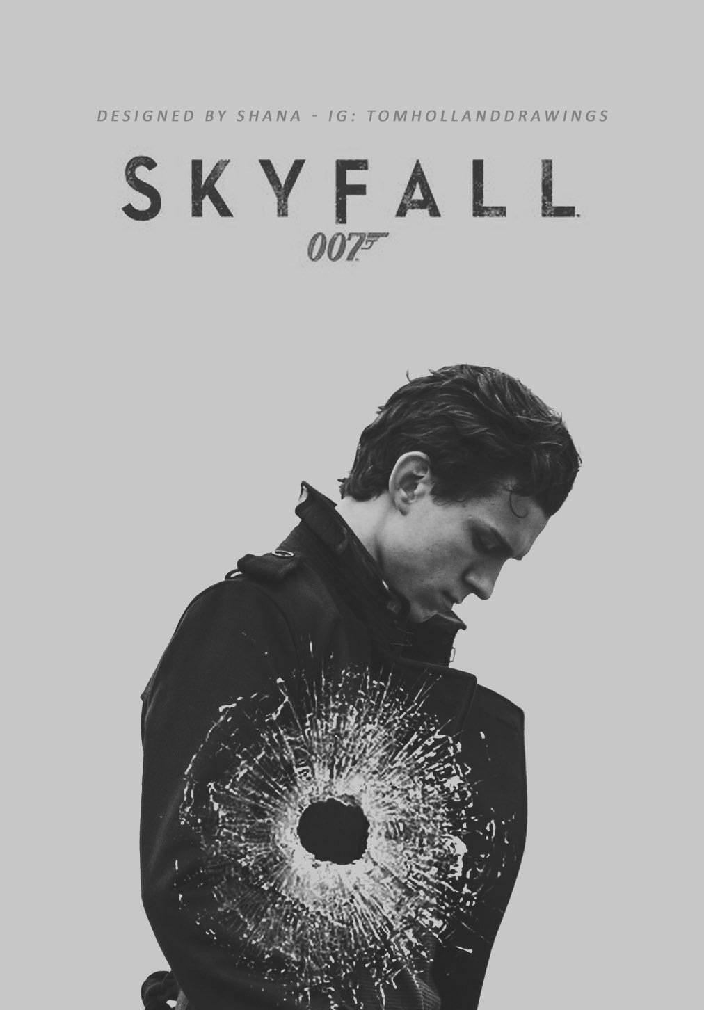 黑白真的帅676767饭制荷兰弟饰演007詹姆斯邦德的海报