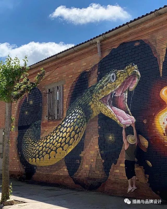 手绘丨2019年最酷炫的3d墙绘,太真实了吧!看的我直想躲着走