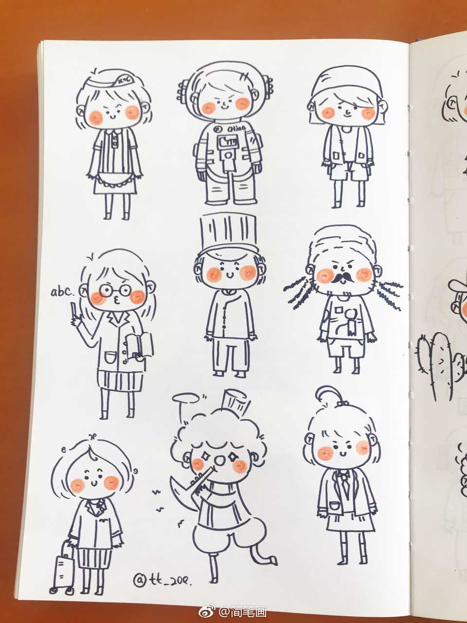 81个不同国家的简笔画小人（投稿：@七七_zoe）|简笔画|投稿|小人_新浪新闻