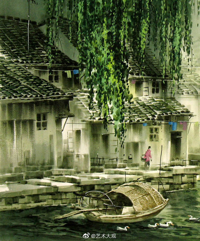 如诗似梦 | 张明康江南风景水彩画欣赏