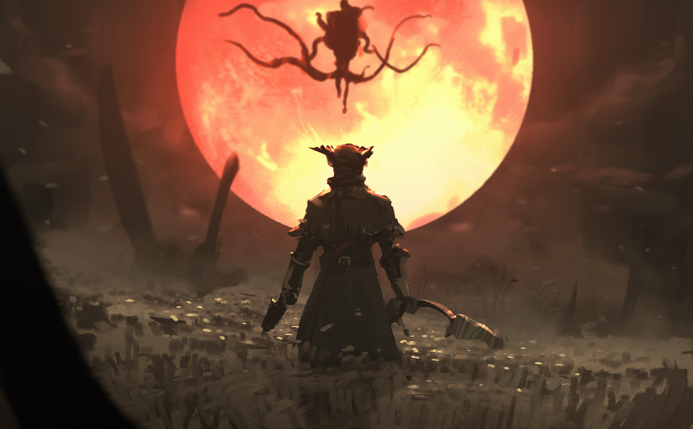 《血源诅咒》粉丝画作by: atey ghailan