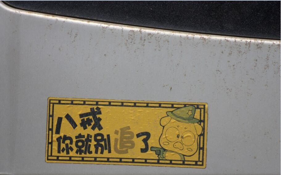 搞笑的车贴盘点你见过几个?看到第三个宝马车标,再也忍不住笑了