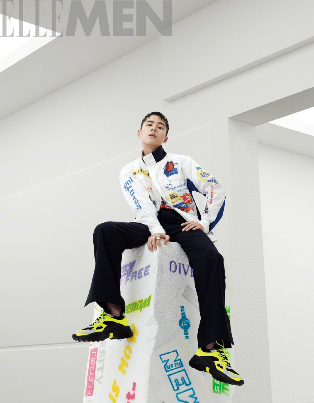 刘昊然 × ellemen挑战油头造型,不变的还是少年气息.