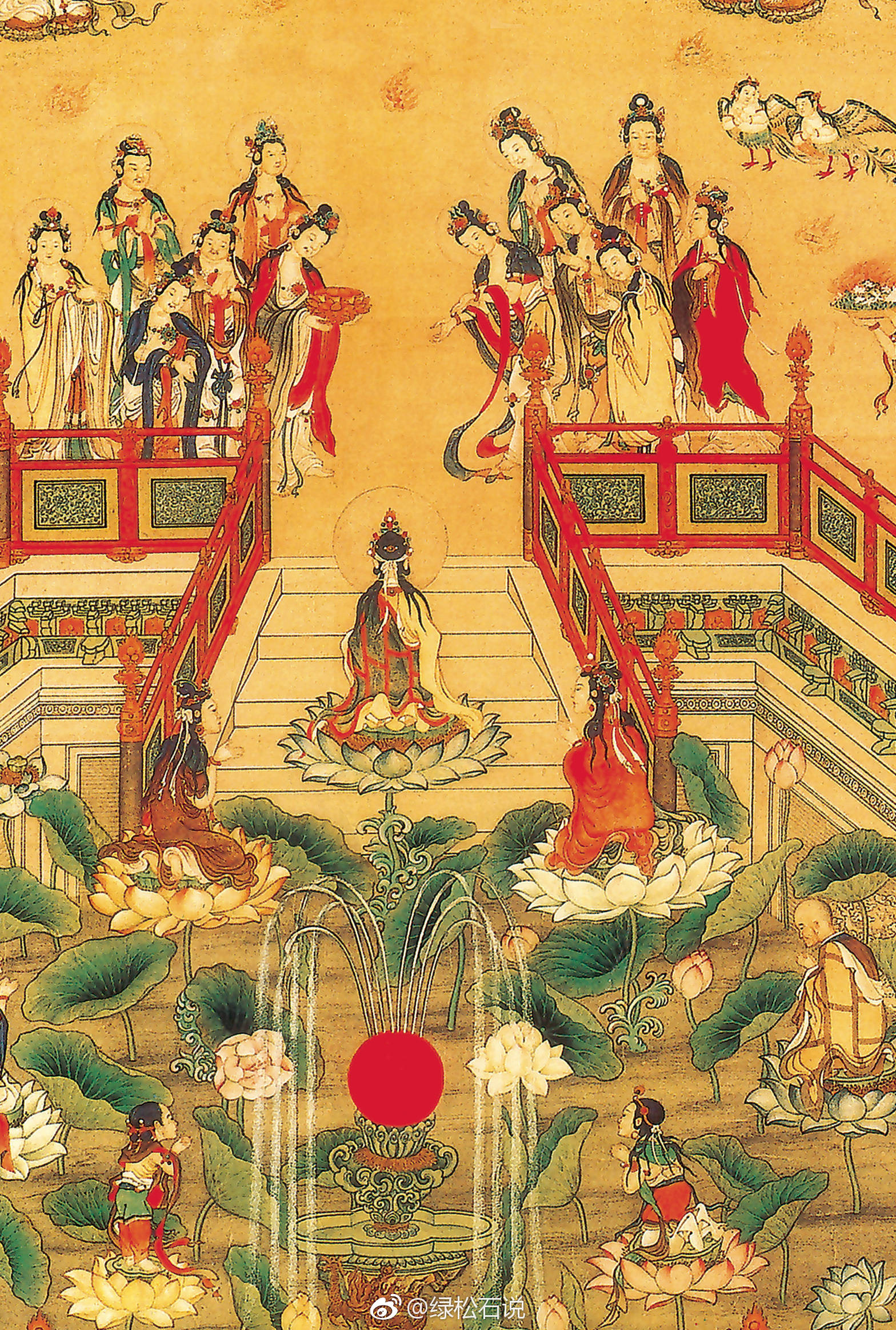 清乾隆·丁观鹏《极乐世界庄严图》 | 台北故宫博物院藏|极乐世界庄严图|丁观鹏|台北故宫博物院|乾隆_新浪新闻