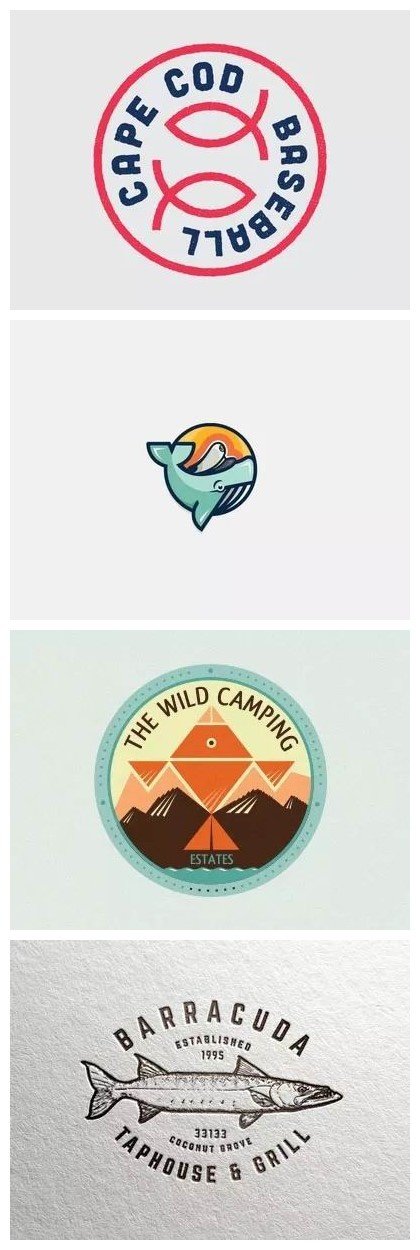 分享一个比较全面的各类鱼logo的设计案例