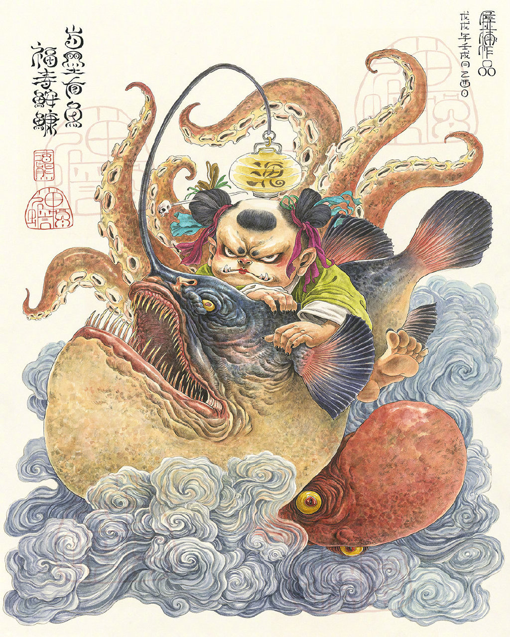 来自插画家侯亚楠水彩作品作者无敌绘画小能手渣熊