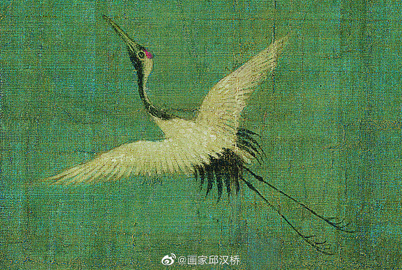 北宋宋徽宗赵佶《瑞鹤图》局部,此图绘彩云缭绕之汴梁宣德门