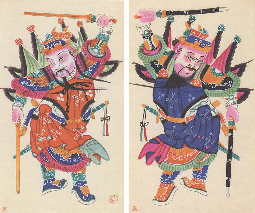 年画是中国画的一种,始于古代的"门神画"