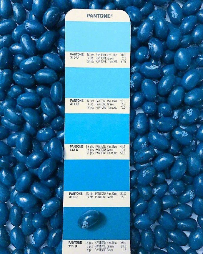 糖果里的pantone色卡太甜了