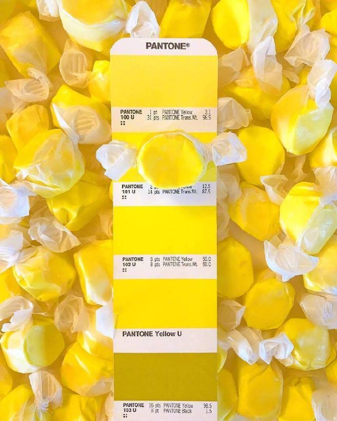 糖果里的pantone色卡太甜了