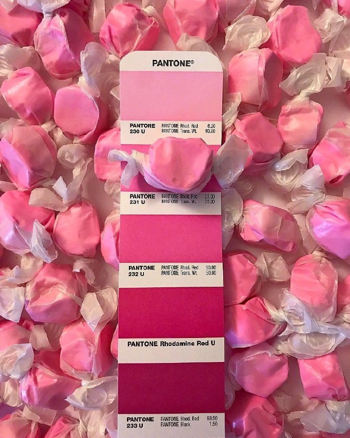 糖果里的pantone色卡太甜了