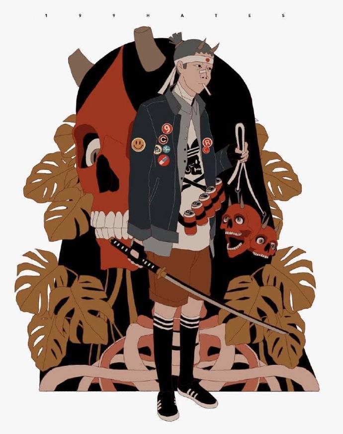 阿根廷插画艺术家maulencinas一组充满现代感的嘻哈潮流插画