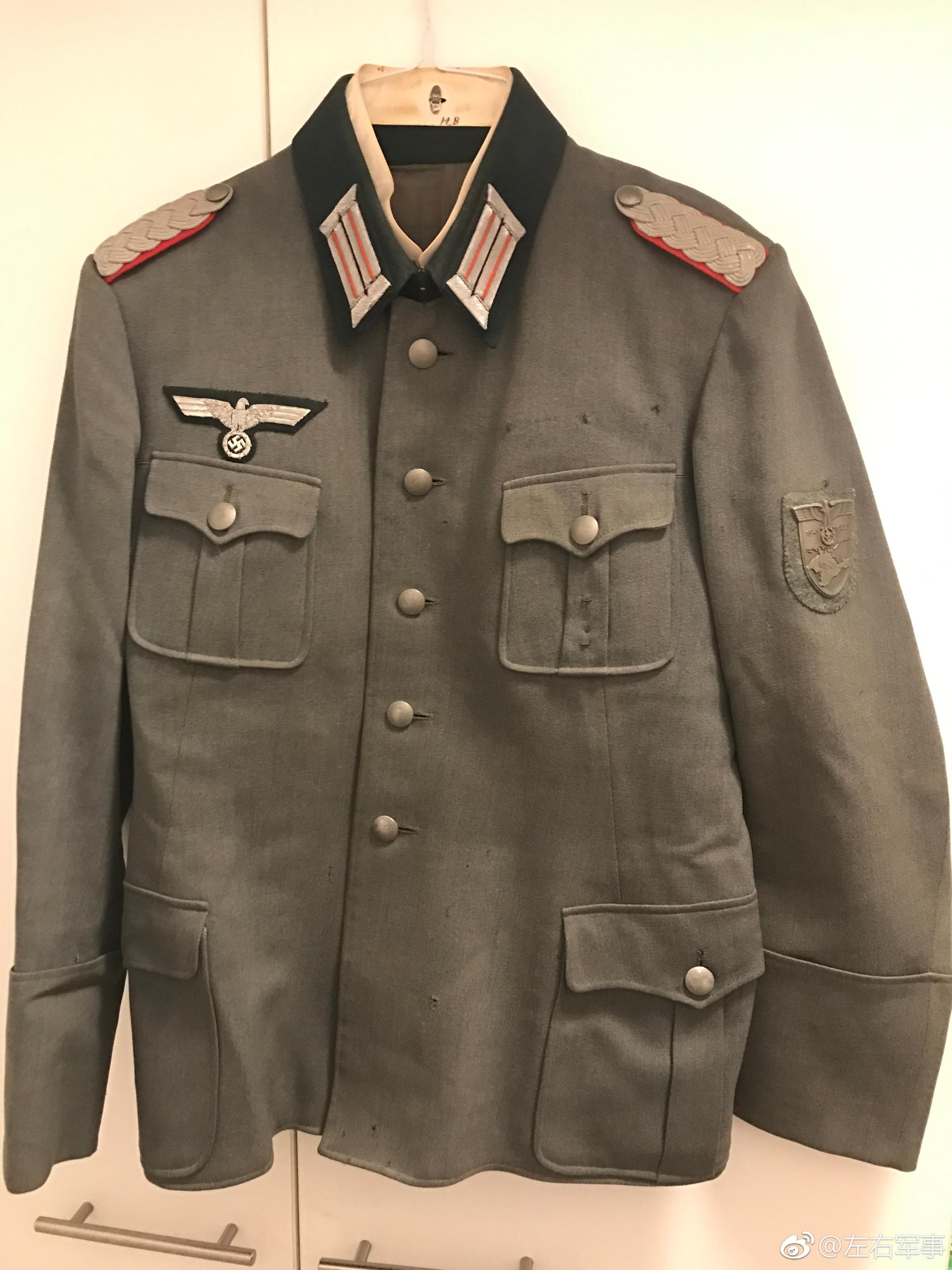 po主收藏的一件原品二战德军炮兵少校m36常服,自带克里米亚盾章.