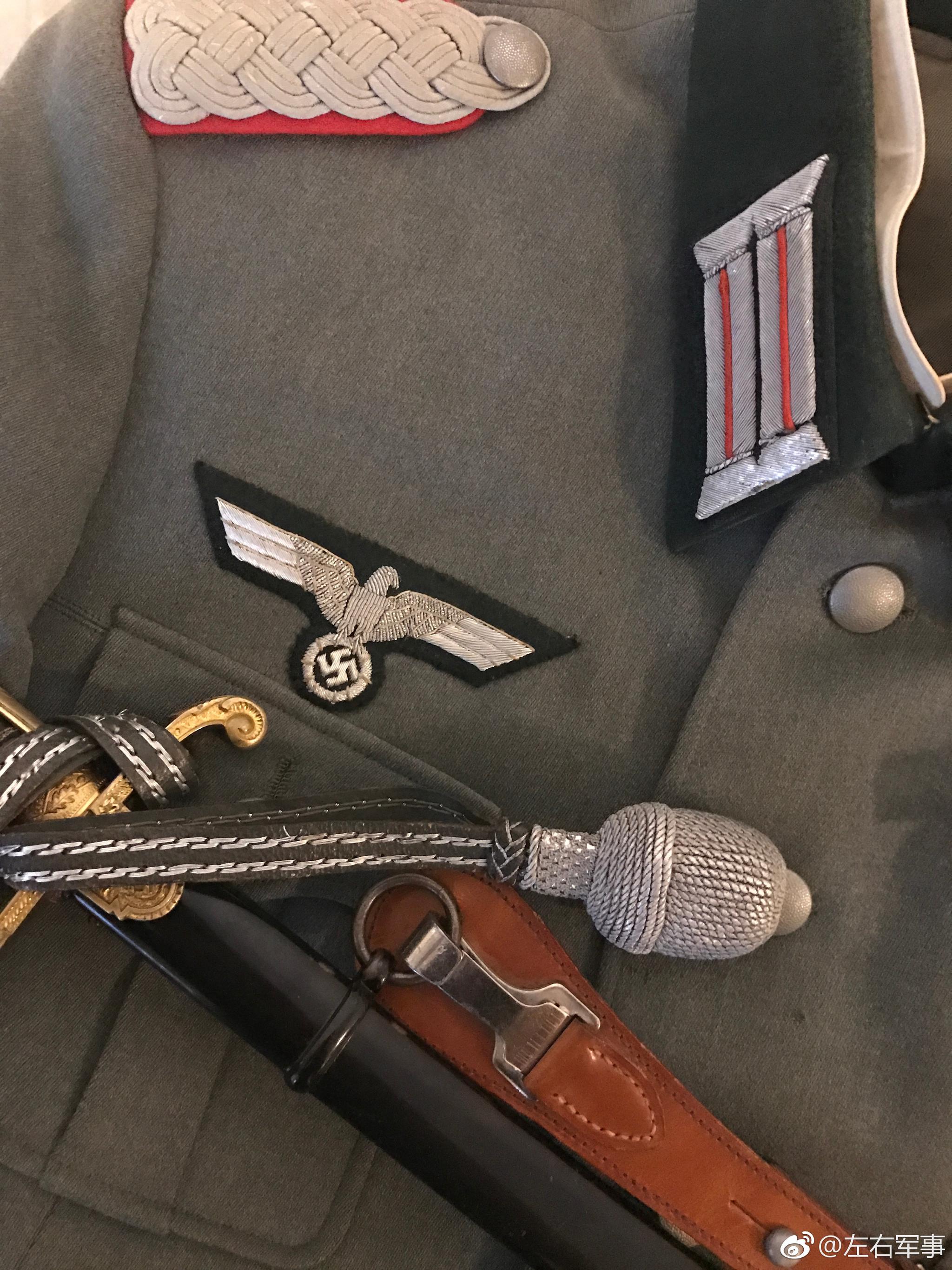 po主收藏的一件原品二战德军炮兵少校m36常服,自带克里米亚盾章.