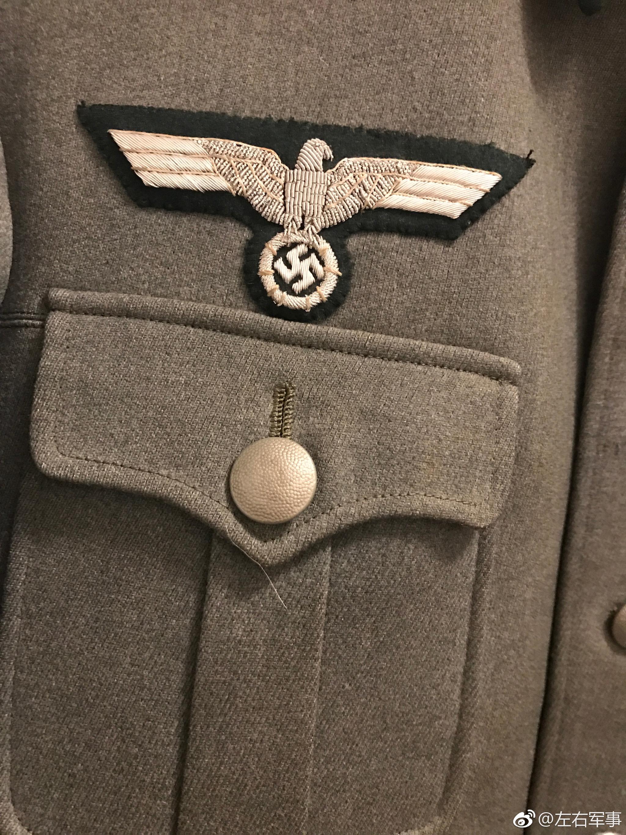 po主收藏的一件原品二战德军炮兵少校m36常服,自带克里米亚盾章.