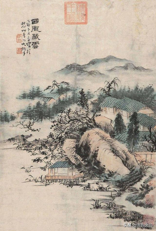 松溪幽居清石涛山水画欣赏