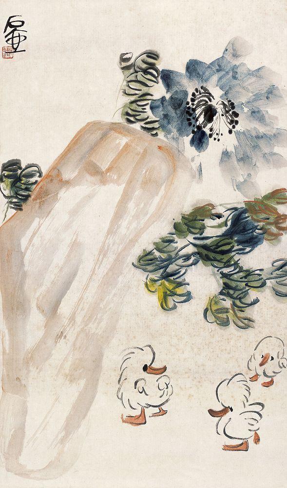 名家书画东方梵高陈子庄花鸟作品欣赏