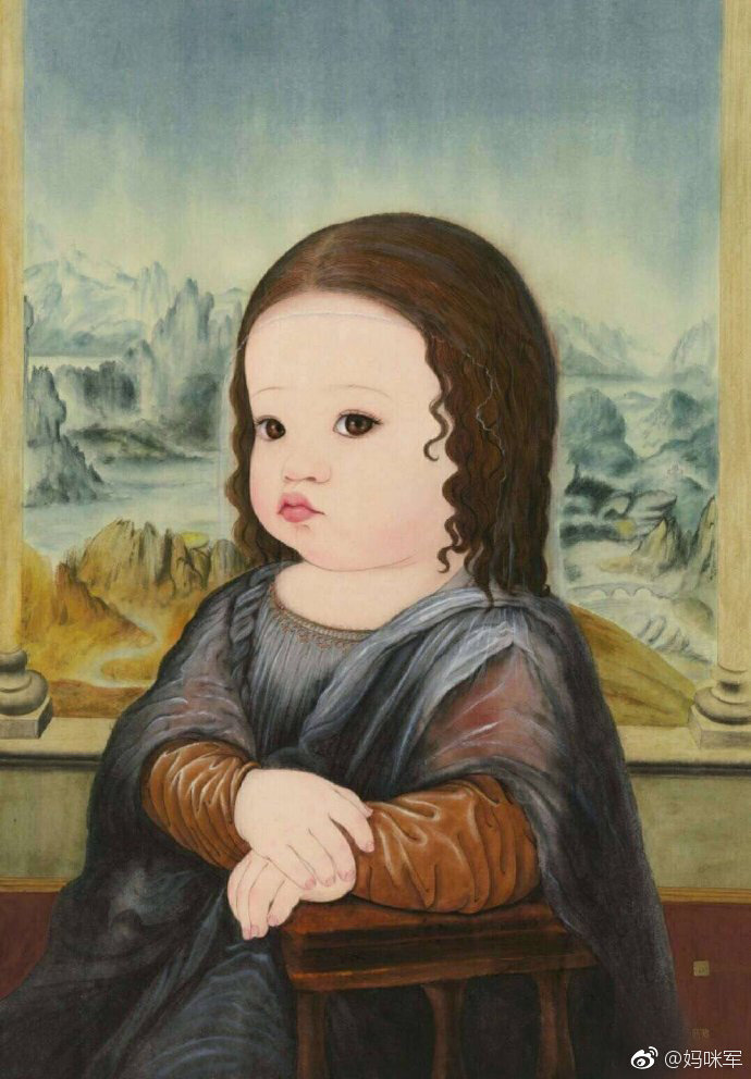 把世界名画变成萌宝也太萌啦如此可爱做头像可好