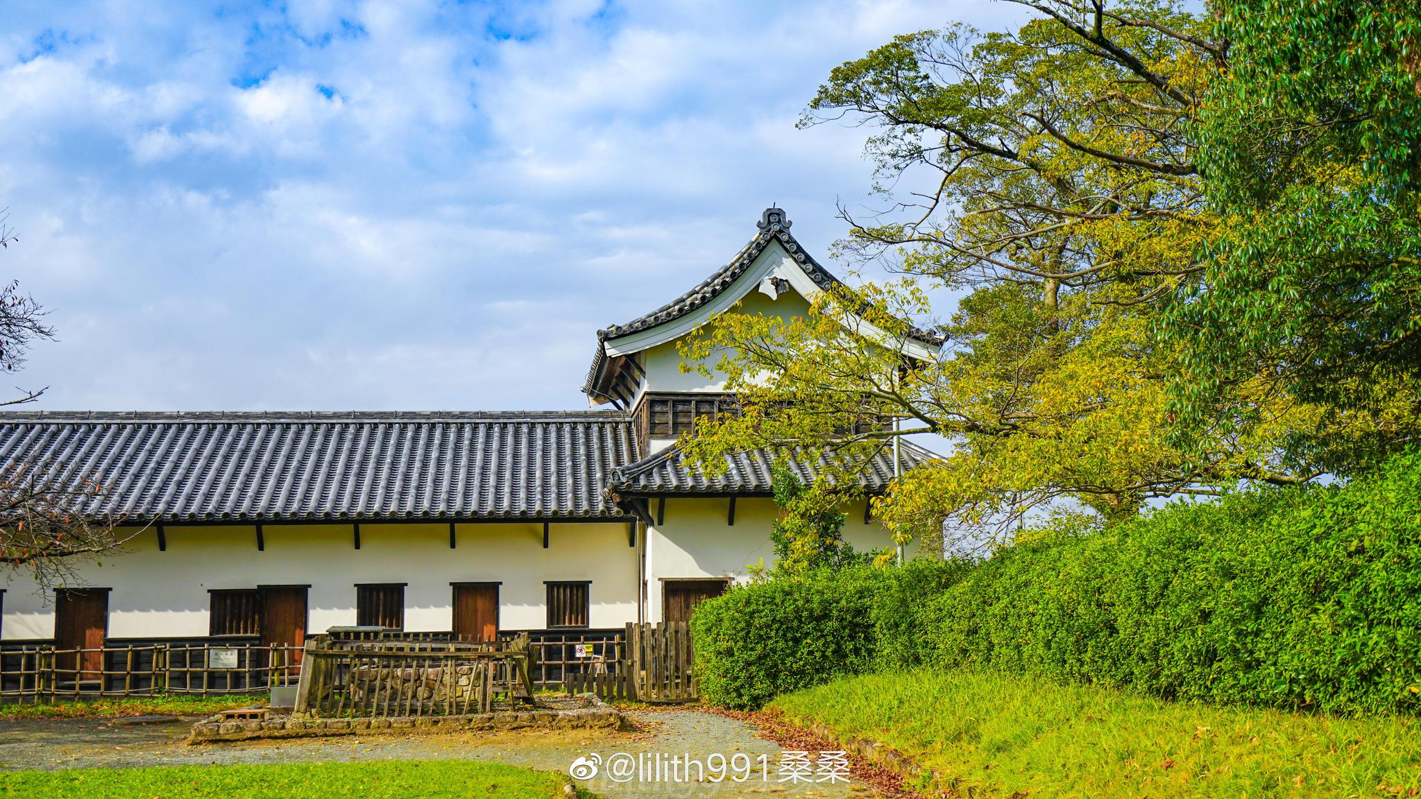 福冈城的秋,色彩斑斓