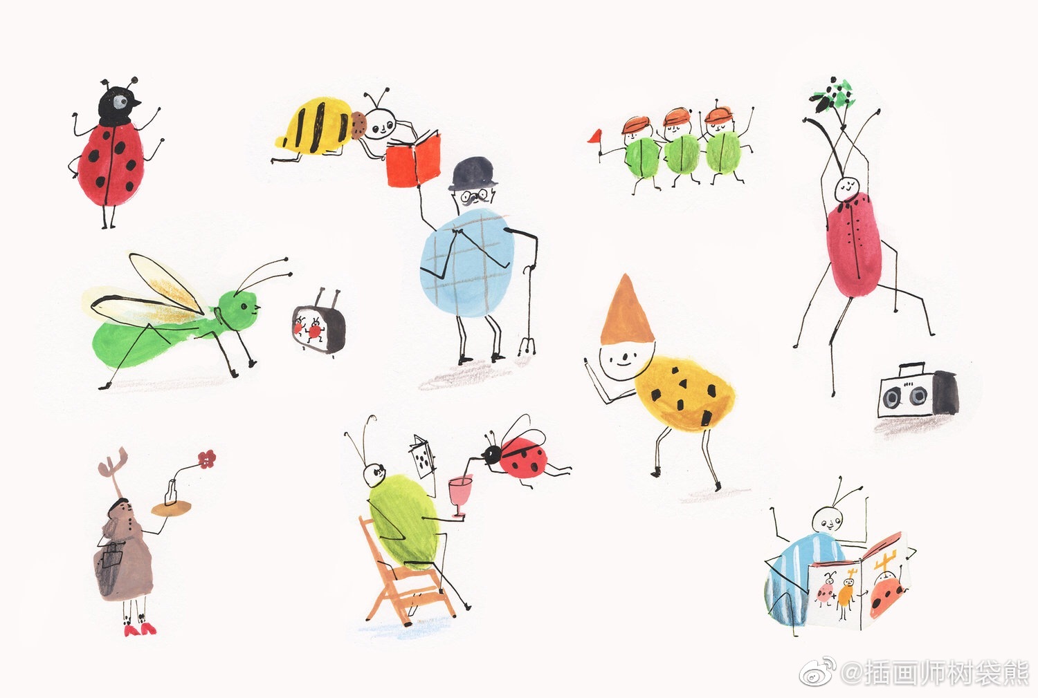 中国台湾插画师 cindy wume 童趣乐园插画设计作品