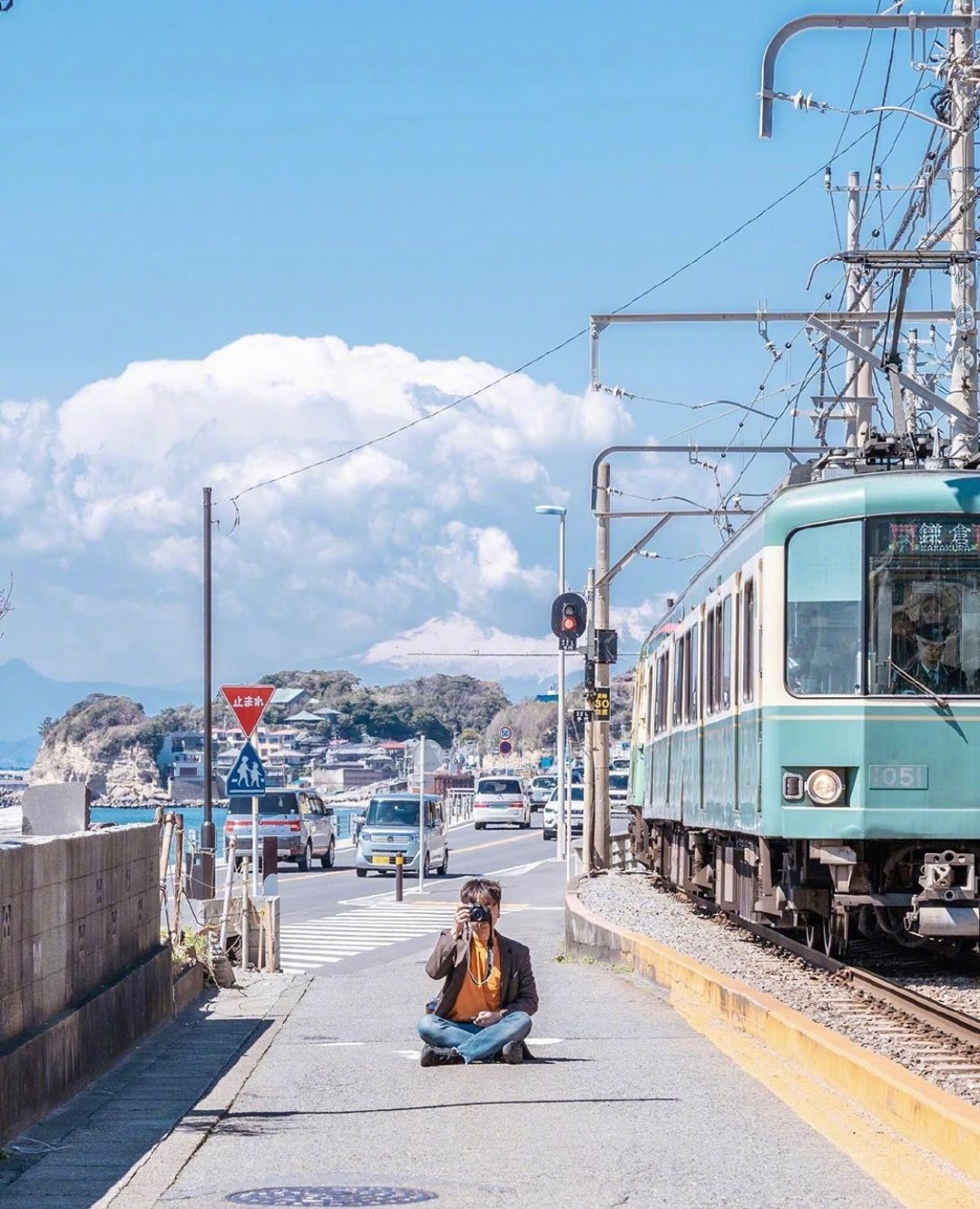 日本镰仓的海边风光夏天一定要去看海啊