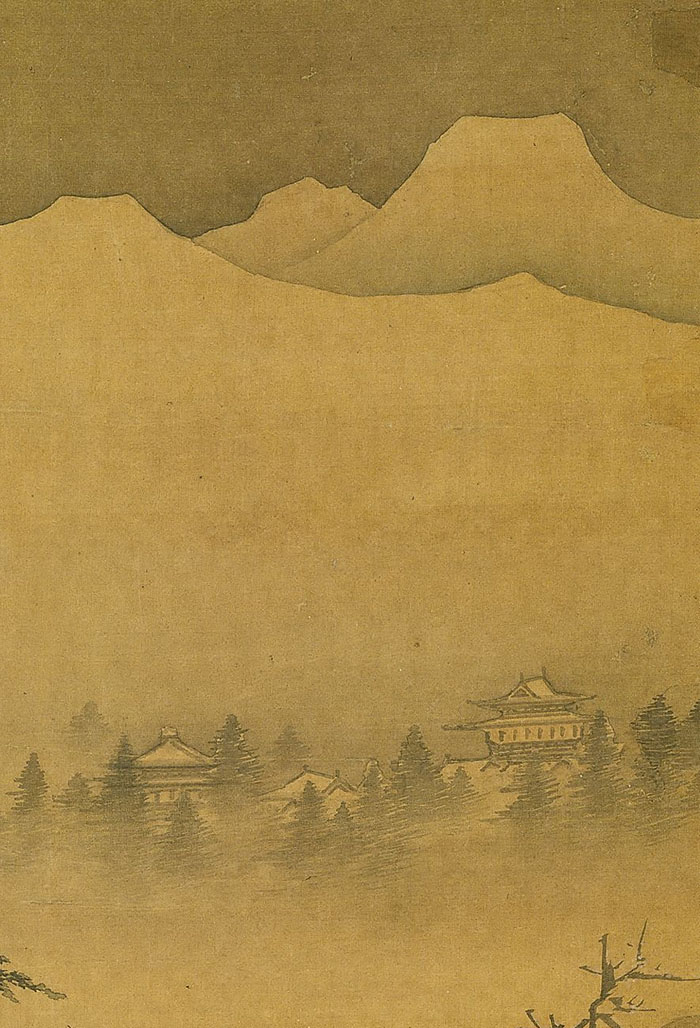 钟礼《寒岩积雪图》季节的变化,为大自然改换面貌