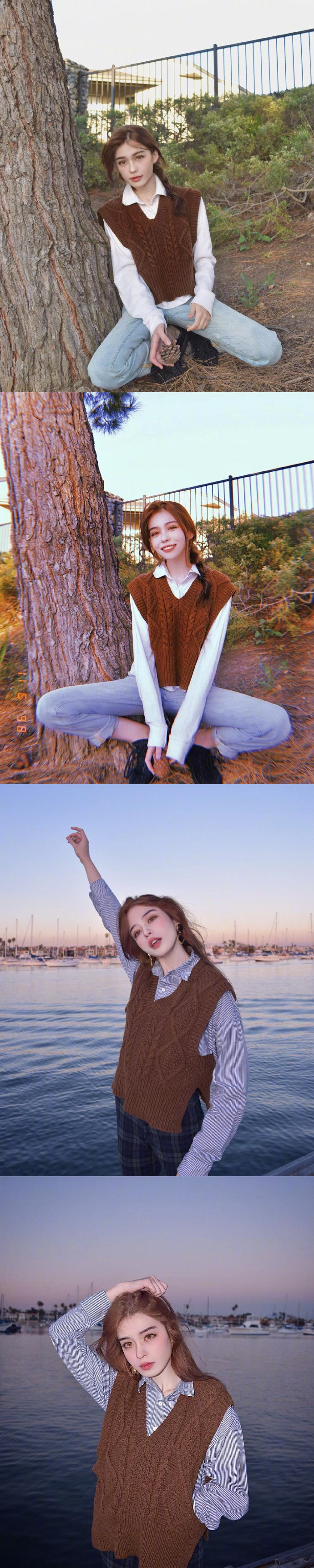 20岁的中俄混血小姐姐nadia bean像雪一样白皙的皮肤和绝美的身材比