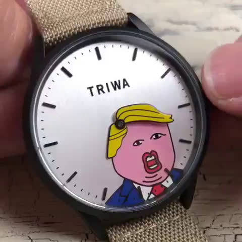 川普手表,每时每刻都有不同的发型,你值得拥有