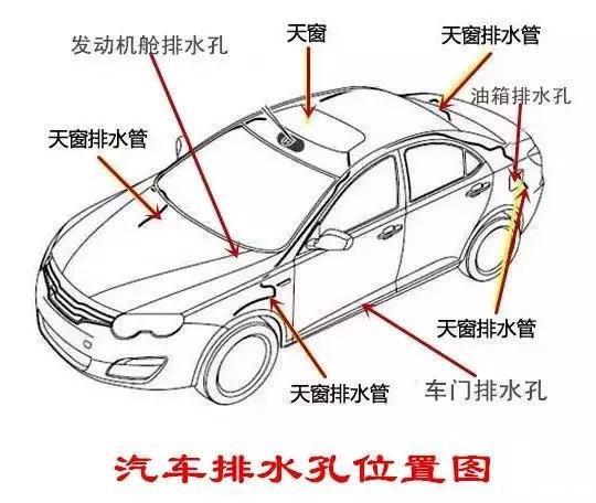 保护爱车及时清理汽车上的七大排水孔