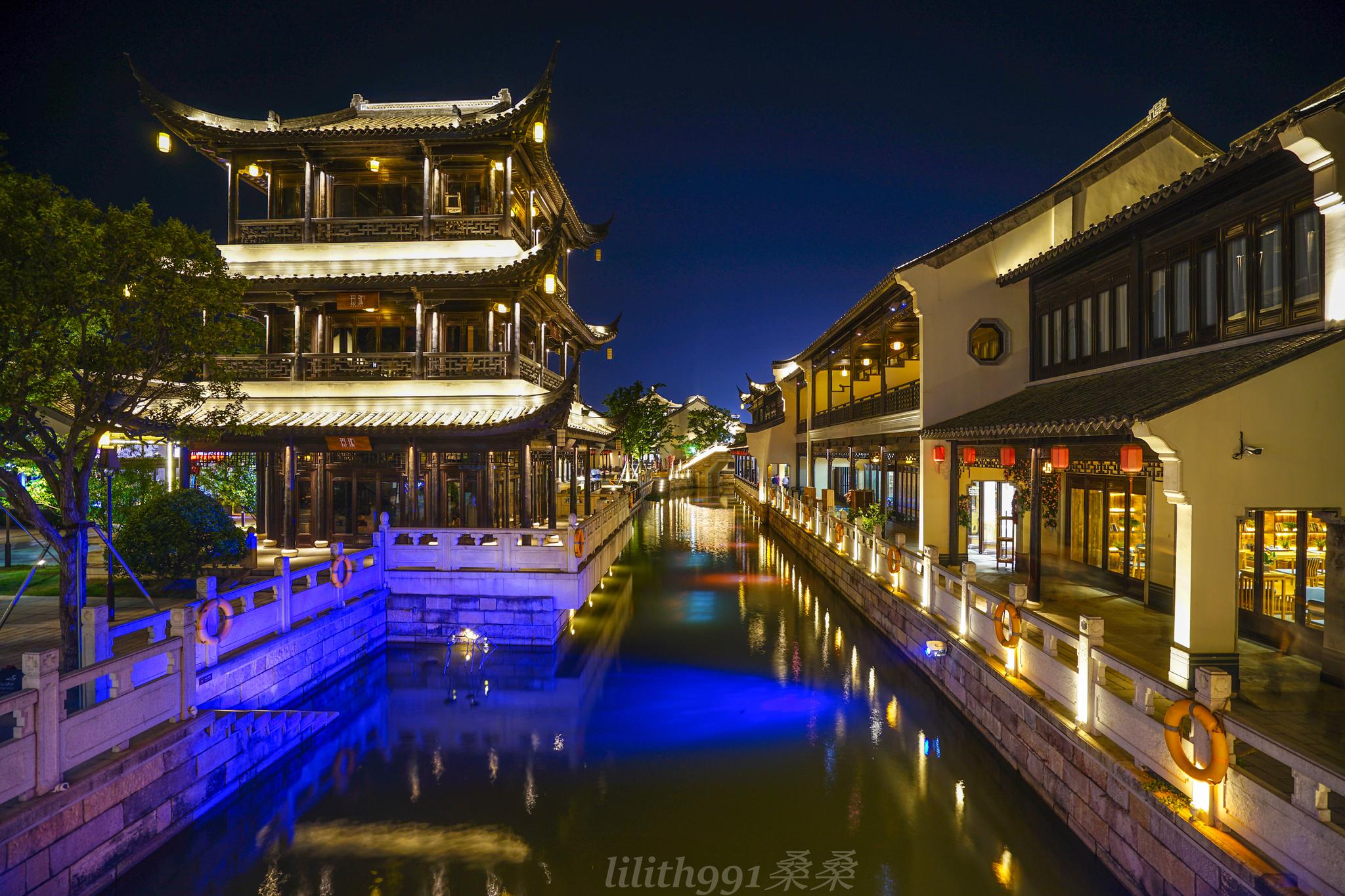 嘉善越里的夜是多姿多彩的|嘉善|古今|夜景_新浪新闻