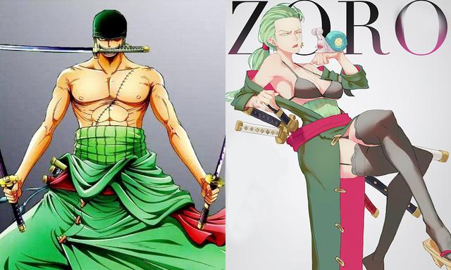 海贼王:当优秀男主性别转换女孩子,路飞豪放,索隆身材超级棒!