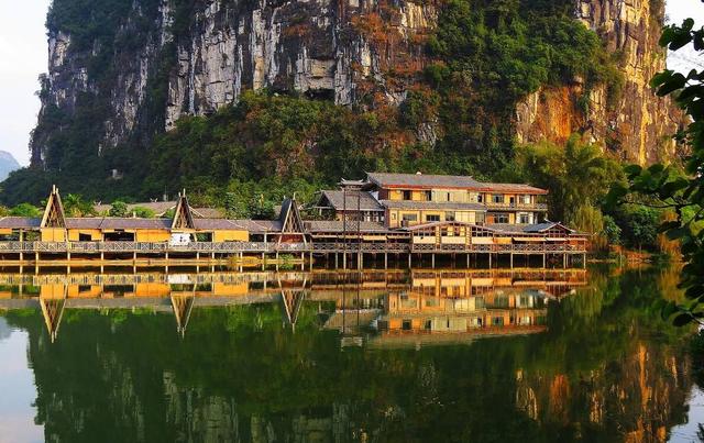广西大新明仕田园风光,有小桂林之称,桂南喀斯特地貌邮票取景地
