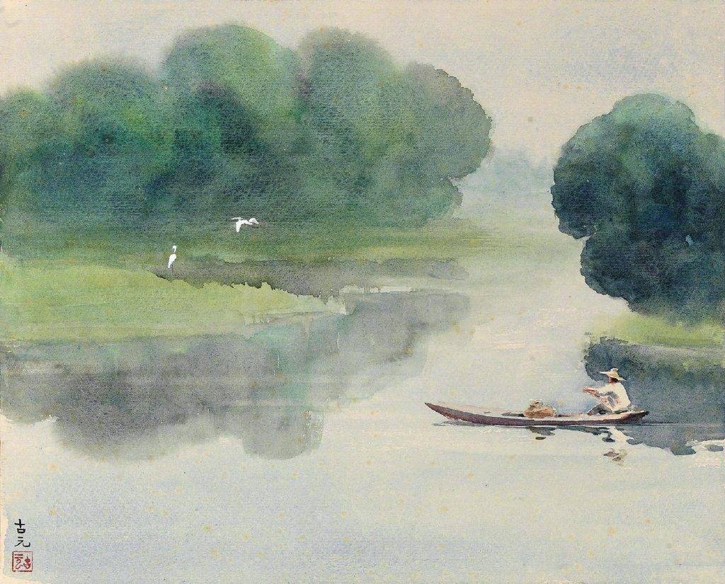 能不忆江南古元水彩欣赏