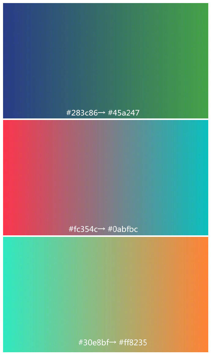 一组漂亮的渐变色配色,留着用 ~转需!