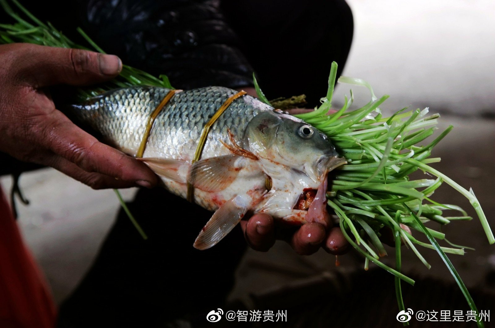 贵州三都，水族端节吃端宴，鱼包韭菜是一到美食绝活