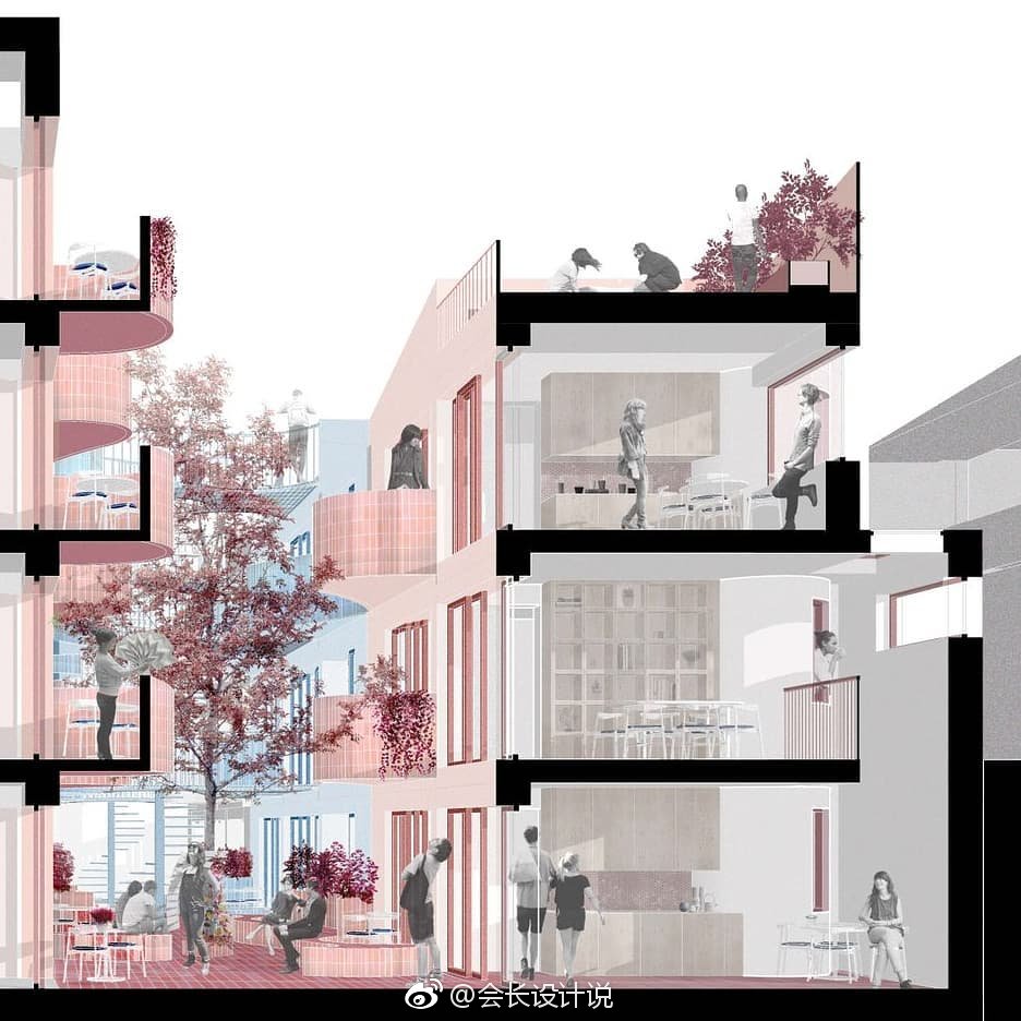 用有故事,有趣味的剖透视表达空间剖开你的建筑玲珑心