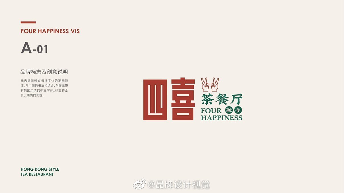 yeaok餐飲全案四喜港式茶餐廳logo及vi設計.