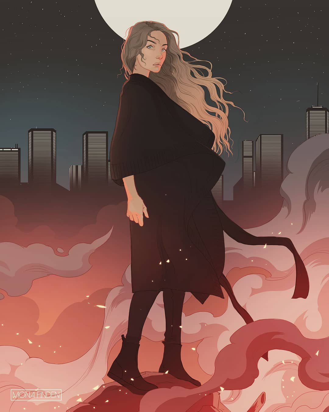 细腻的线条与复古的色彩monafinden的作品中总是蕴涵着浓厚的韵味