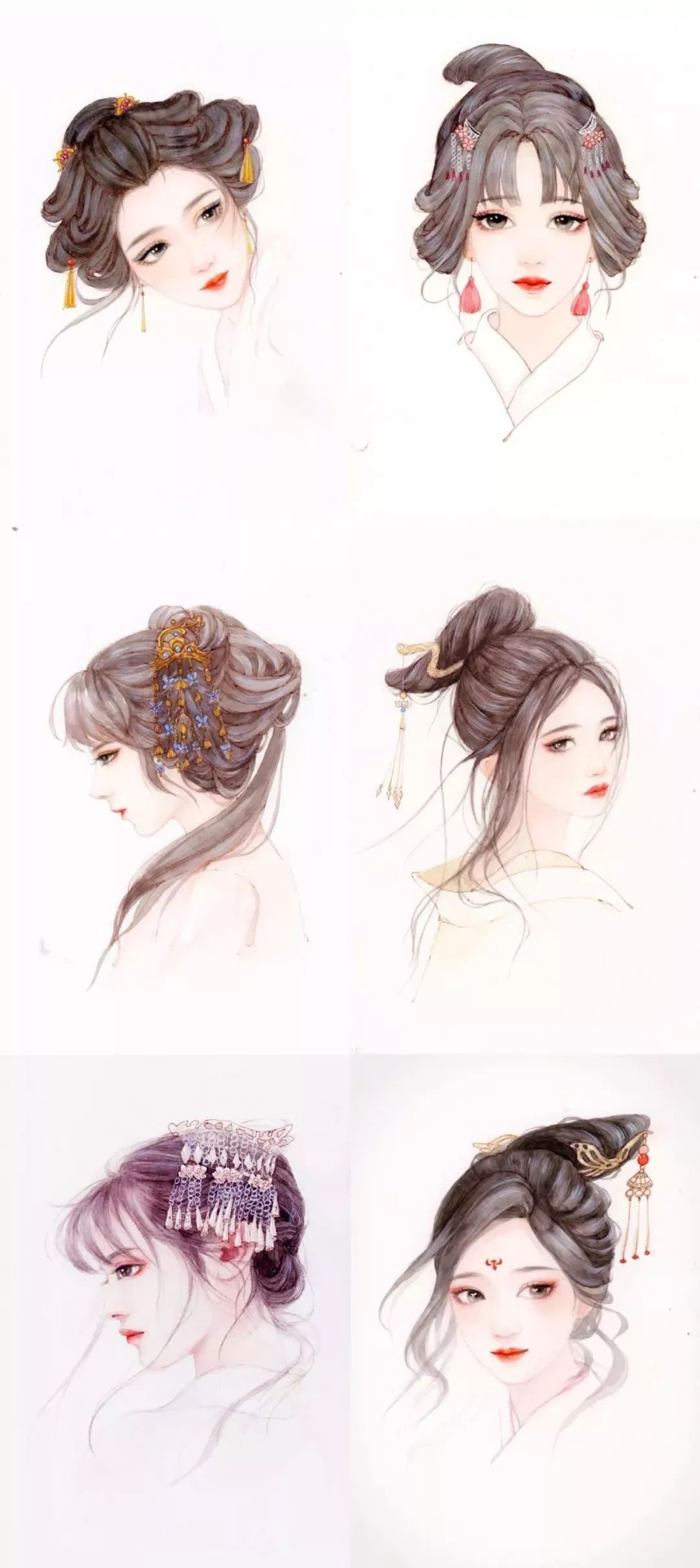 每个少女都有个古风梦,大家可以画一画自己的古装造型,当然也可以自己