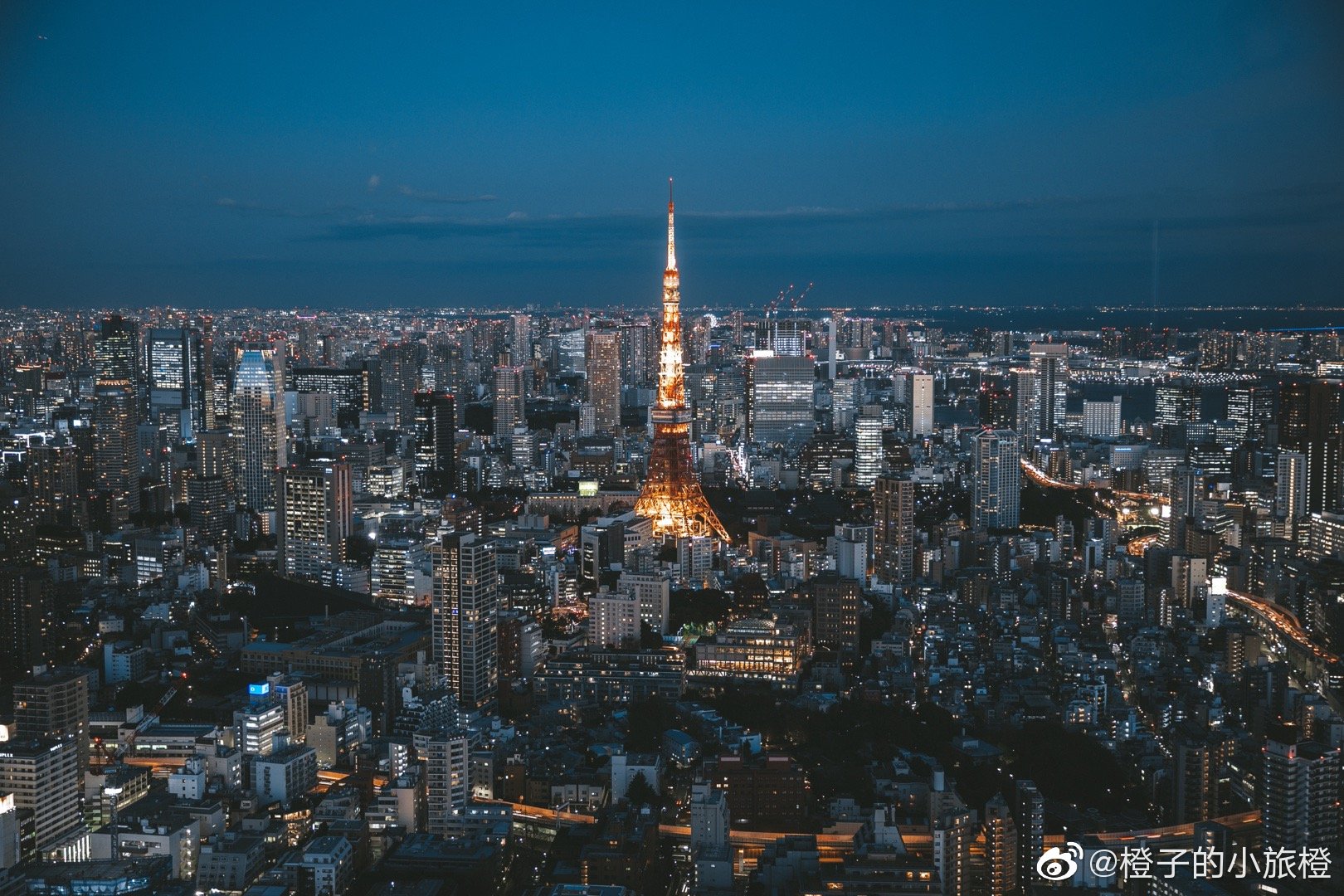 從黃昏美到日暮的東京鐵塔