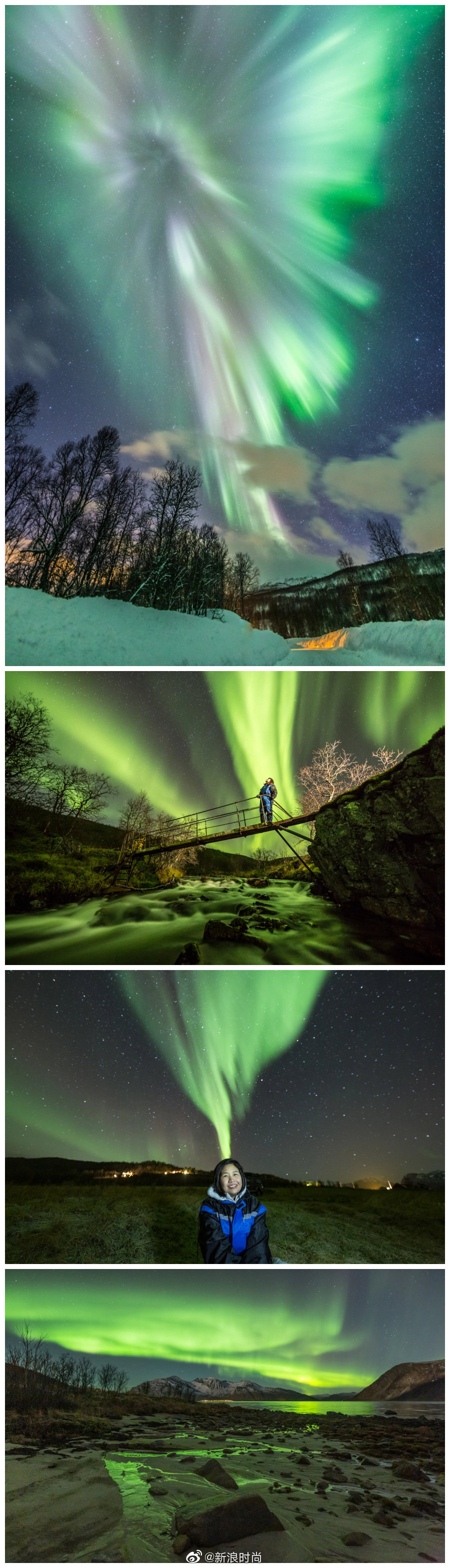 挪威迷人的北极光