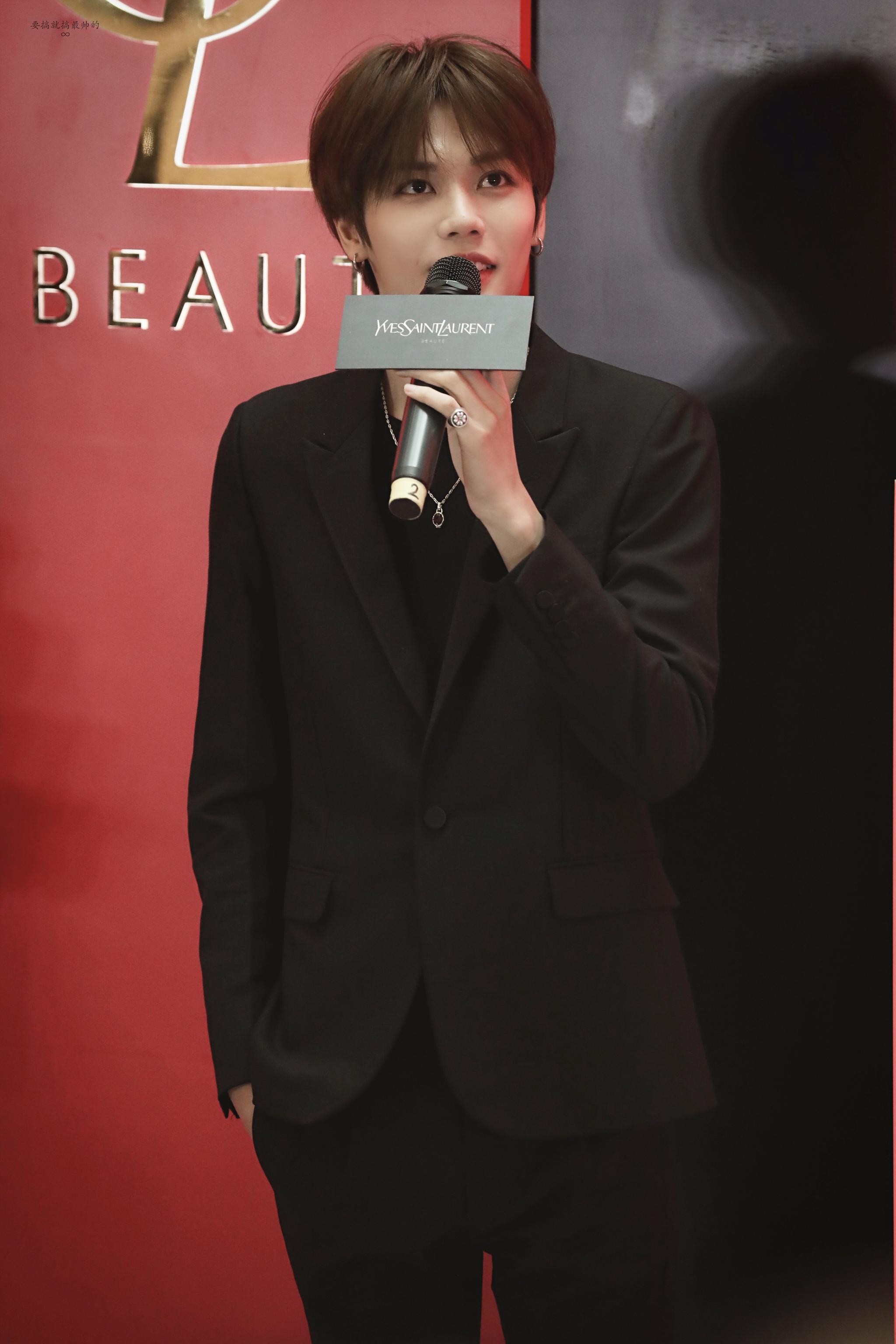 林彦俊西安 林彦俊黑色西装林彦俊今日西安品牌站台活动图,一身黑色